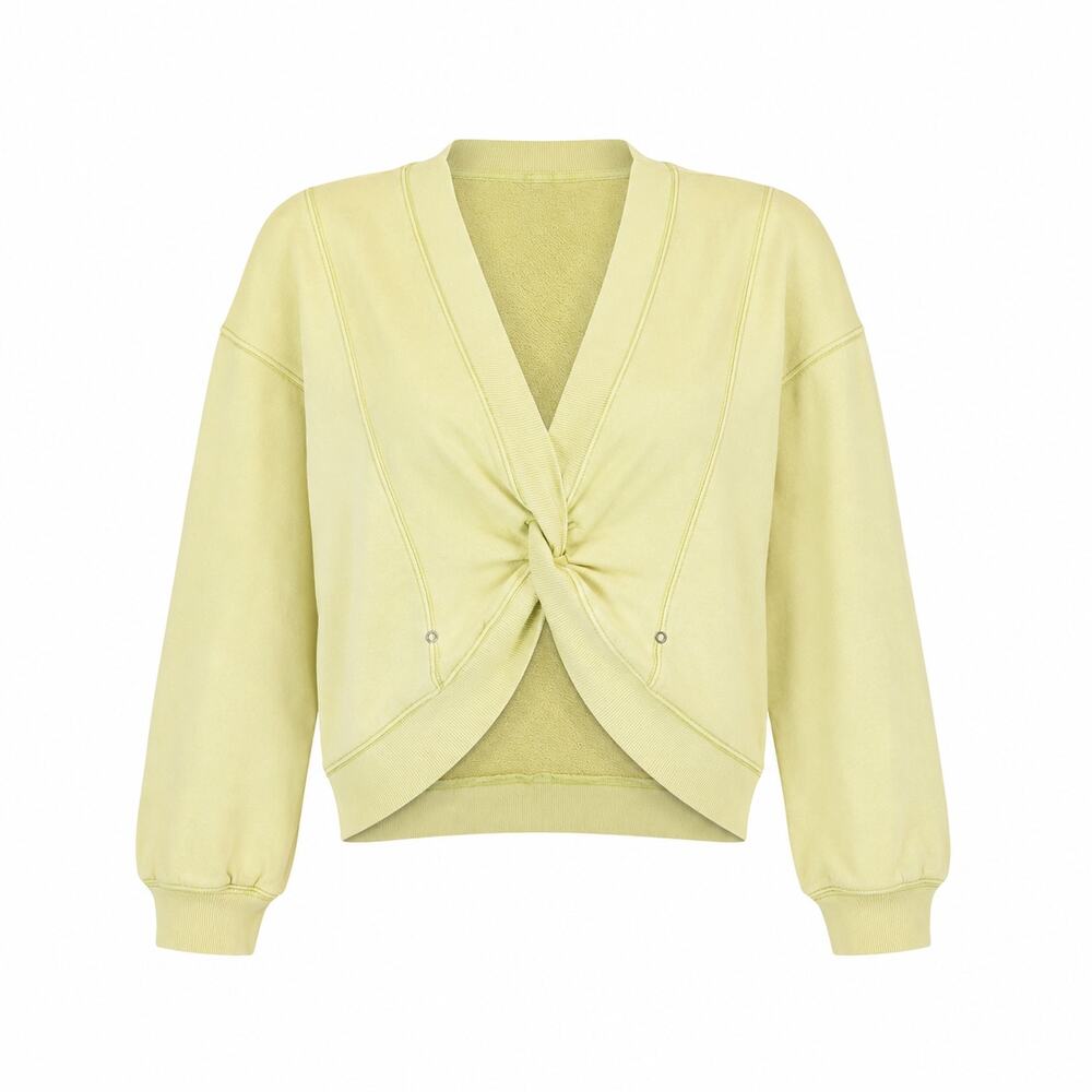 FP Movement Lime Green Twist Front Sweatshirt XS